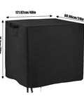 Raised Garden Bed Winter Cover For Waterproof Elevated Wood Planter Box Stand With Drawstring Design dimensions shown