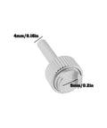 Two Pack 4mm Dial Test Indicator Stems With Knurled Clamp Ring For Secure Attachment, Heavy Duty Metal Construction, Fits Mitutoyo And Other Models