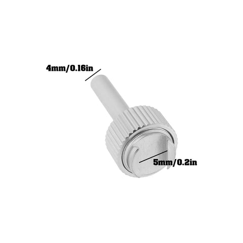 Two Pack 4mm Dial Test Indicator Stems With Knurled Clamp Ring For Secure Attachment, Heavy Duty Metal Construction, Fits Mitutoyo And Other Models