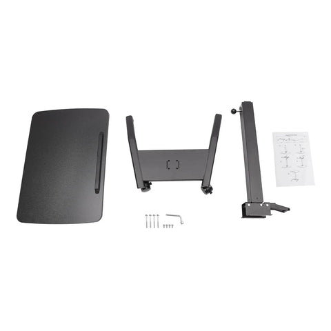Premium Adjustable Height Standing Desk With Smooth Foot Pedal Operation And Fully Rolling Ergonomic Office Station parts for assembly.
