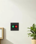 Industrial 2 Button Control Station With Emergency Stop And Start Push Buttons For Workshop Motor And Fan Control, Plastic Surface Mount Switch Panel For Reliable Shutdown And Easy Maintenance. Wall-mounted 2-button plastic panel with green start and red stop buttons