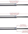 Rock Solid Hydraulic Gas Struts For Cabinet Doors And RV Lids with 10 inch length and mounting details, silver finish.