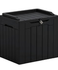 Outdoor 31 Gallon Storage Box With Lid For Patio Furniture Garden Tools Pool Supplies Waterproof UV Resistant Lockable Weatherproof Resin