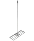 48 Inch By 10 Inch Stainless Steel Lawn Leveling Rake With 180 Degree Rotating Head And 6 Ft Handle, Durable Heavy Duty Tool