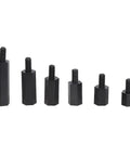 Non Conductive Nylon Hex Spacer Standoff Kit M3 Threaded Pillars Nuts 250 Piece Assortment For DIY UAV Drone RC Model Building And Industrial Projects Durable Lightweight Insulation For Makers, black M3 nylon spacers