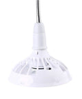 E27 Ceiling Fan with LED Light 5-Blade Modern Lamp 5.79inch Fan Lamp Adjustable Speed with E27 Lamp Head AC85V-265V, white fan light.