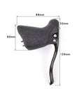Aluminum Alloy Road Bike Brake Levers Set Replacement Handles For Road Cycling, shown with detailed measurements