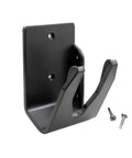 Universal Barcode Scanner Holder Wall Mount Bracket For Most Scanners, rugged industrial grade plastic, black with screws