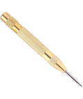 Automatic Center Punch Tool With HSS Tip Spring Loaded Brass Body No Hammer Needed For Precise Marking In Wood And Metal