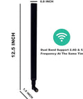 Dual Band 9 dBi WiFi Antenna 2.4GHz 5.8GHz RP-SMA 2 Pack for Router AP Security Cam USB WiFi Card Adapter PCI PCIe Cards