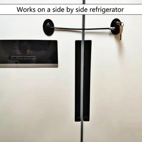 Two Pack Refrigerator Door Locks With Four Keys For Child Safety Cabinets, Freezer And File Drawers, No Drilling Required