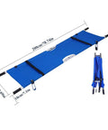 Two-Fold Emergency Medical Stretcher, Portable Grab-And-Go Rescue Stretcher with Lightweight Aluminum Frame, folded and open view