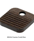 Replacement Parts Kit For BSC13-16 Electric Strapping Machine Includes JD1024 Welding Tooth Plate, JD1013 Tension Wheel, JD1014 Tension Tooth Plate, JD1029 Cutter, JD1030 Cutter Pressure Spring, And 4 JD1082 Metal Gaskets. JD1014 tension tooth plate, steel, for electric strapping machine