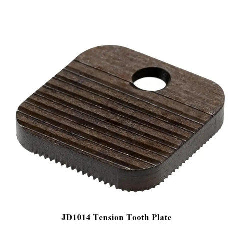 Replacement Parts Kit For BSC13-16 Electric Strapping Machine Includes JD1024 Welding Tooth Plate, JD1013 Tension Wheel, JD1014 Tension Tooth Plate, JD1029 Cutter, JD1030 Cutter Pressure Spring, And 4 JD1082 Metal Gaskets. JD1014 tension tooth plate, steel, for electric strapping machine