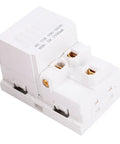 Sleek White Wall Outlet With Matching Backplate 15 Amp Electrical Receptacle angled view showcasing dual USB ports.