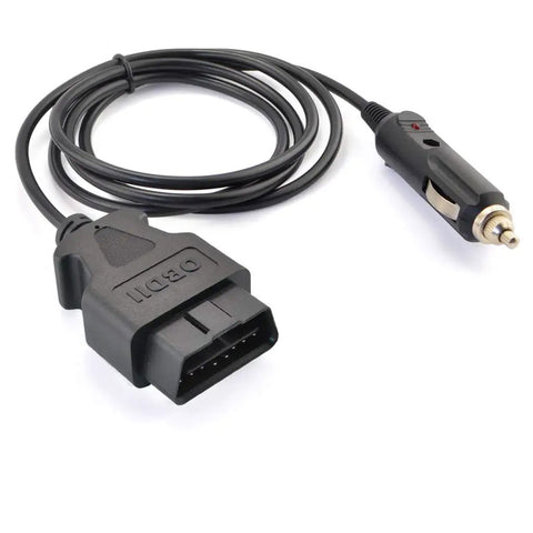 Cigarette Lighter To OBD2 Power Cable 16 Pin 10Ft 12V DC Vehicle OBD II Port Adapter Connect Any 12V Source To Car Diagnostic Tool OBD II Cable
