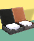 Note paper holders from 5 Piece Desk Organizer Set With PU Leather Finish Looks Slick And Keeps Your Desk Ultra Tidy Multifunction Storage Box