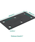 4 Pack Flat Straight Brace Brackets For Furniture Wood Shelves And Cabinets In Black Stainless Steel Mending Plate With Mounting Screws