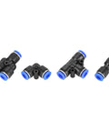 Snapping Pneumatic Push Connectors: 40-Piece 6mm Air Hose Quick Fitting Kit With High Pressure Relief And 360 Degree Rotation For Super Easy Tool Hookup No Leaks, 6mm black fittings