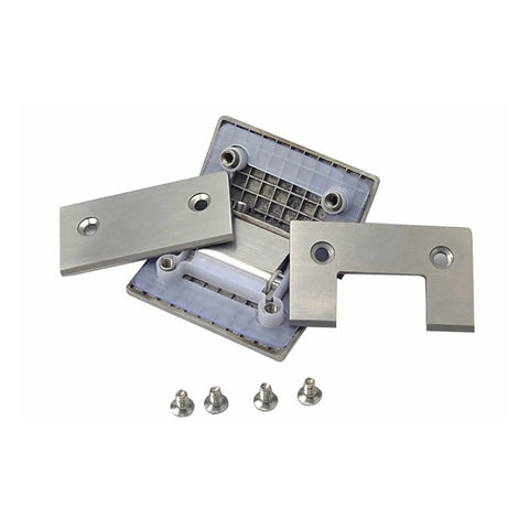 Heavy Duty Stainless Steel Pivot Hinges Bring A Slick 135 Degree Swing Easy Install For 8 To 12 Millimeter Glass Doors Wall Mounted Bathroom Showers Or Custom Cabinets Built Tough. Stainless steel hinge components and screws.