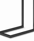 Close-up of the C Shaped base of the Metal Side Table With Genuine White Marble Top For Living Room Or Home Office Space Saving End Table