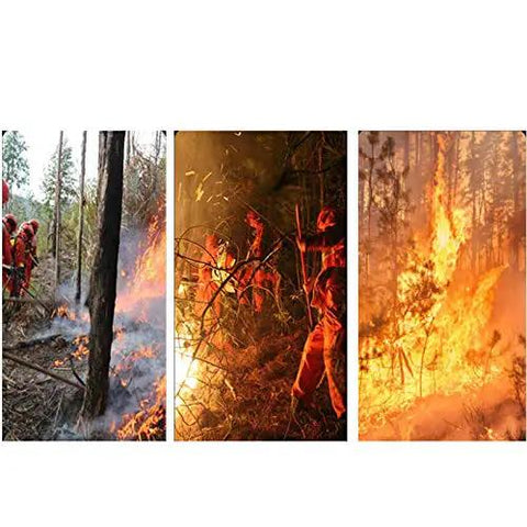 Heavy Duty Tough As Nails Red Fire Extinguisher With Long Handle Fire Mop Whip Pro Grade Emergency Safety Gear Hella Durable Fire Fighting Tool For Home And Commercial Spaces being used in active firefighting.