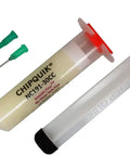 Smooth Flow Solder Flux No Clean Halogen Free 30cc Syringe For Leaded And Lead Free PCB Soldering with application tips