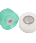Two Pack Stretchable Grafting Tape For Garden Pros And Green Thumbs Waterproof Self Adhering Budding Tape Ideal For Floral Fruit Tree And Poly Budding 3 Cm Wide 100 M Long Green And White, showing green and white rolls of tape.