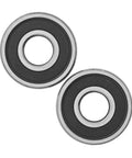 Wheel Bearing Seal Kit For Harley Davidson Motorcycle shown with two ABEC 3 high speed bearings and triple lip rubber seals