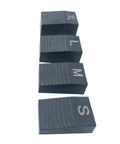 Top Tier Guitar Floating Tremolo Setup Block Set with heavy-duty plastic sliders, four sizes labeled XL, L, M, S for precise tuning.