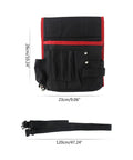 Heavy Duty Multi Pocket Tools Bag For Window Tinting And Wrapping Film, Canvas Oxford Cloth Organizer With 13 Tool Holes, Squeegee Scraper Holder, Waist Belt Style Utility Tote For Electricians, Car Wrapping Pros And DIY Fans, 26x23cm with belt