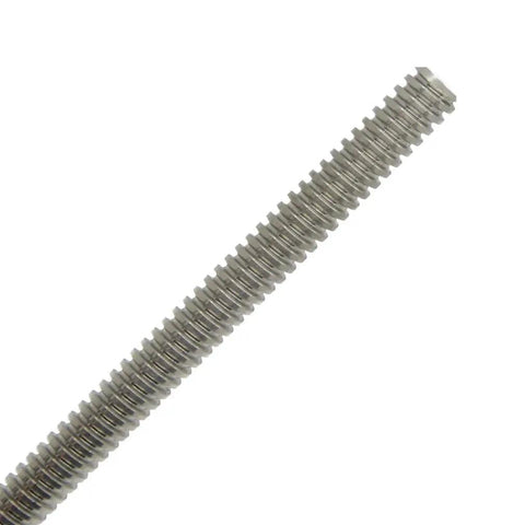 Close-up view of Two Pack T8 TR8x2 Lead Screws 8Mm Dia 400Mm Long With Brass Nut Acme Thread 2Mm Pitch 1 Start 2Mm Lead For Z Axis