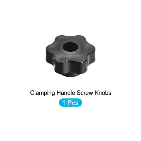 Heavy Duty Metal Clamping Handle Screw Knob With Star Shaped Grip M8 Thread 48mm Head Diameter 27mm Total Height Built Tough As Nails