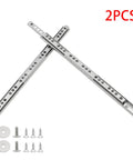 The Real Deal Stainless Steel Drawer Slides Heavy Duty Ball Bearing Cabinet Runners 246mm with fasteners for kitchen use.
