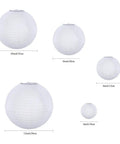 White Paper Lanterns Set Of 20 Round Hanging Lanterns In 4 Inch 6 Inch 8 Inch 10 Inch And 12 Inch Sizes DIY Wedding Party Decor
