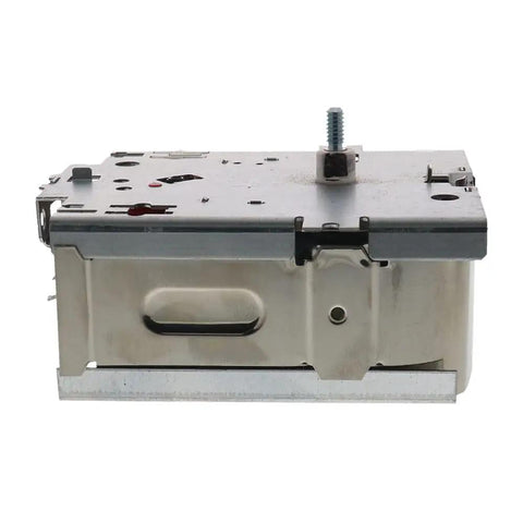 Side view of SpeedQueen Washer Timer Replacement Direct Fit For AP3158942 37927 915667 with metal casing and plug-in design.