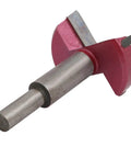 Aexit hinge boring drill bit with red circular cutter and silver shaft, 53mm cutting diameter, 10mm shank.
