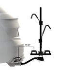 XTC2 Tilt Hitch Mount Bike Rack For Two Bikes With Platform Carrier attached to rear of SUV, showing tilt measurement.