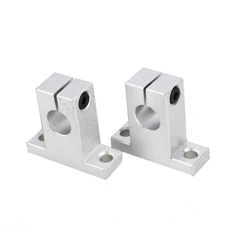 Rock Solid Linear Rail Shaft Support Brackets Kit 2 Pack Vertical Optical Axis Holders For Electronics Guide Rods Drive Shafts And Pillars Low Friction High Strength Stable Mounts aluminum SK12 mounts with side holes