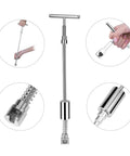 DIY Auto Body Dent Repair Kit With Glue Tabs, Bridge Puller, Slide Hammer, Dent Lifter And Suction Cup Tools chrome slide hammer