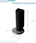 No Drill Door Stop Silent Ultra Thin For Bathroom With Strong Adhesive Mount, 3 Inch Height, Black ABS, Product Dimensions