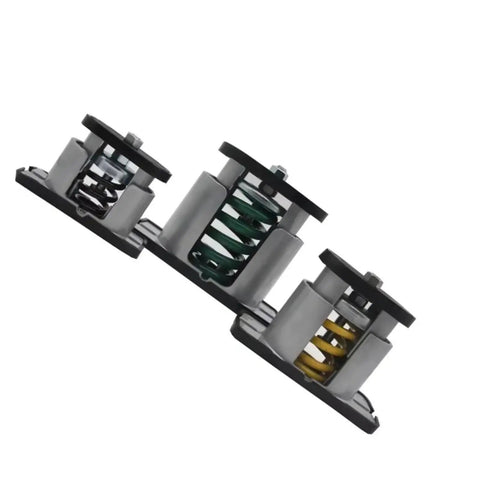 Straight Up Spring Isolation Mounts For AC Units With Heavy Duty Damping Pads To Banish Floor Shake and keep your condenser rock solid.
