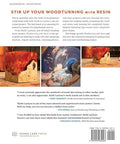 Back cover of book Woodturning with Resin by Amazon; shows three resin-woodturning photos and a barcode.
