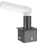 Heavy Duty 2-3/8 Inch Vertical Tenon Pole Adapter For 5 Inch Square Light Poles Rust Proof Slip Fitter Mount installed view