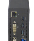 Slick Black USB 3.0 Dock For Straight Up USB Plug And Play Connectivity Rock Solid Wired Hub With USB 3.2 Gen 1 Ports Model 03X6059 rear view showing multiple ports.