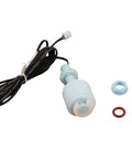 Pro Grade Water Level Float Switch Probe for Commercial Ice Machines, Universal Two Line Float Sensor Accessories, Easy Install, Dependable Level Sensing for Bar, Cafe, and Home Kitchen Equipment, black cable with white float and rings