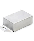 Stainless Steel Magnetic Cabinet Catches 10 Pack Push To Open Touch Latch Dampers With Screws shown at an angle