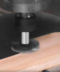 CNC machine using Slab Flattening Router Bit Heavy Duty With One Quarter Inch Shank, One And Three Eighths Inch Cutting Diameter on wood.