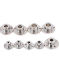 Rugged One Piece Flange Shaft Coupling No Sweat Setup And Heavy Duty High Hardness Build Awesome For Motor Guide Shaft Optical Axis Bearing Mounts Diy Gear Mods 4Mm, multiple sizes of steel couplings.