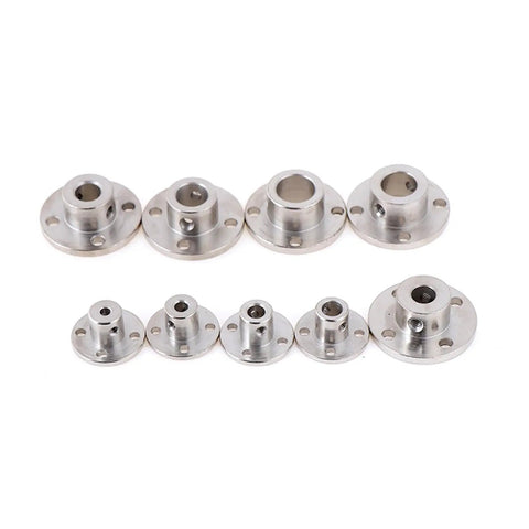 Rugged One Piece Flange Shaft Coupling No Sweat Setup And Heavy Duty High Hardness Build Awesome For Motor Guide Shaft Optical Axis Bearing Mounts Diy Gear Mods 4Mm, multiple sizes of steel couplings.